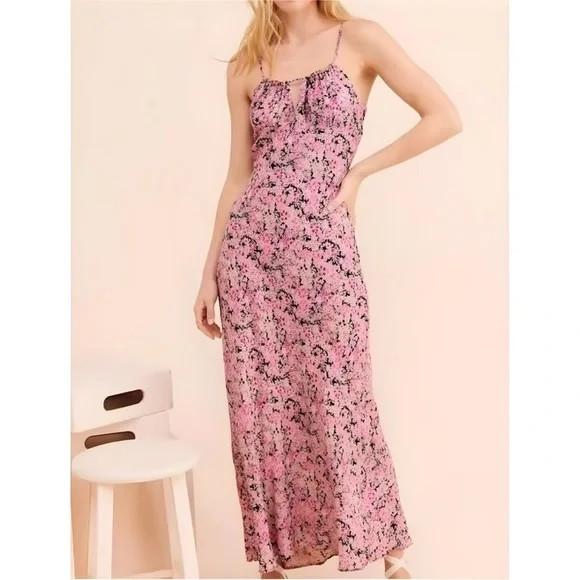 🌸 Free People Bon Voyage Floral Maxi Dress | Black Combo | Size M - Picture 13 of 15